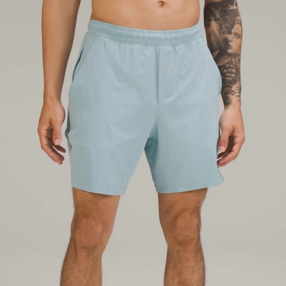 lululemon athletica Other - LULULEMON PaceBreaker Mesh Lined 7” Shorts Soft Blue Size Medium EUC